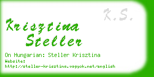 krisztina steller business card